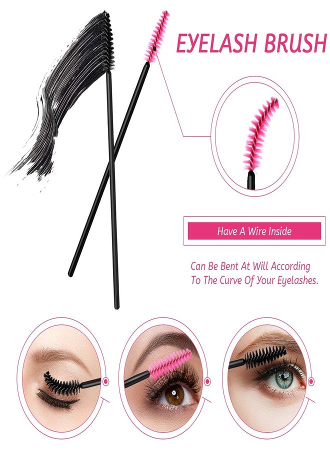 Maitys 260 Pieces Disposable Makeup Tools Kit, Eyeliner Brushes Mascara Wands Lipstick Applicators Plastic Organizer Box Short Waterproof Cape Stainless Steel Makeup Palette, Spatula(Mixed Color) - Image 3