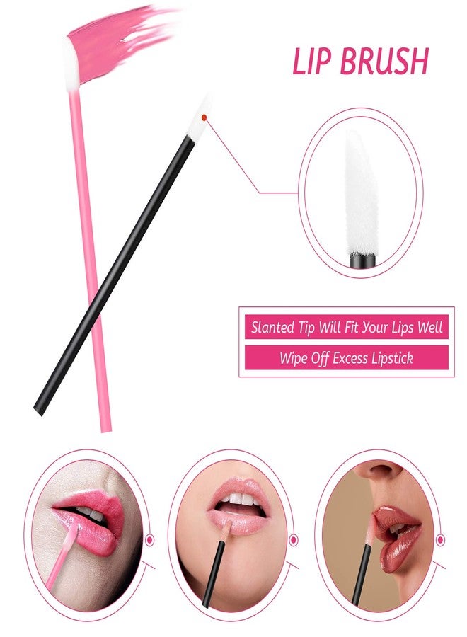 Maitys 260 Pieces Disposable Makeup Tools Kit, Eyeliner Brushes Mascara Wands Lipstick Applicators Plastic Organizer Box Short Waterproof Cape Stainless Steel Makeup Palette, Spatula(Mixed Color) - Image 4