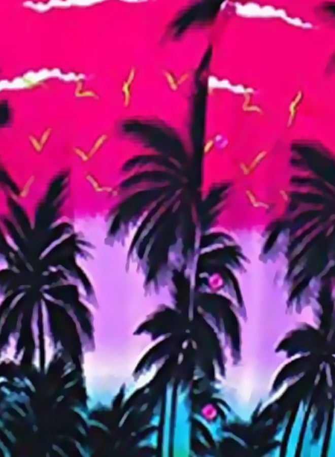 NIBEMINENT Pack Of 10 Hawaii Beach Print Shirt Pink/Green/Black  - Image 3