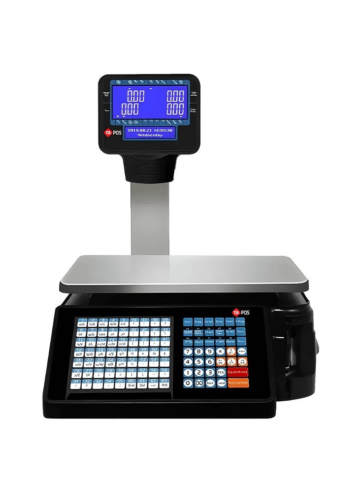 TA POS Electronic barcode scale for printing labels from 10 grams to 30 kilograms - Image 1