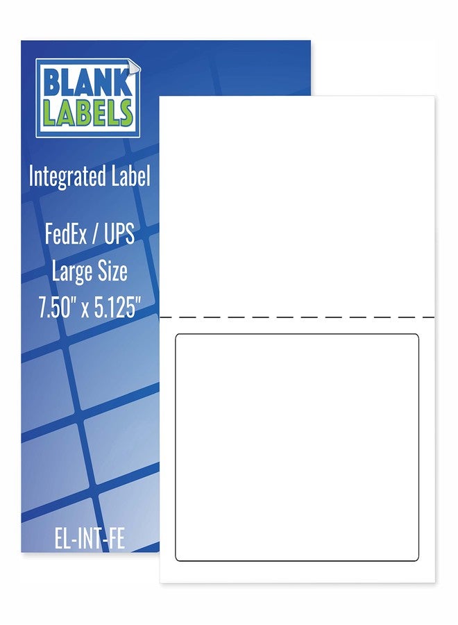 Blank Labels Half Sheet FedEx Shipping Labels with Tear-Off Receipt from Blank Labels - 7.50" x 5.125" Label Size/Word Template 5127 / Inkjet & Laser Compatible - Labels per Sheet 1/1,000 Labels per Case - Image 1