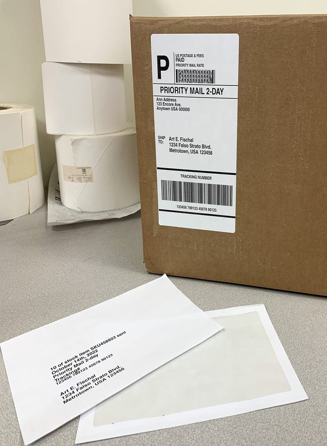 Blank Labels Half Sheet FedEx Shipping Labels with Tear-Off Receipt from Blank Labels - 7.50" x 5.125" Label Size/Word Template 5127 / Inkjet & Laser Compatible - Labels per Sheet 1/1,000 Labels per Case - Image 5