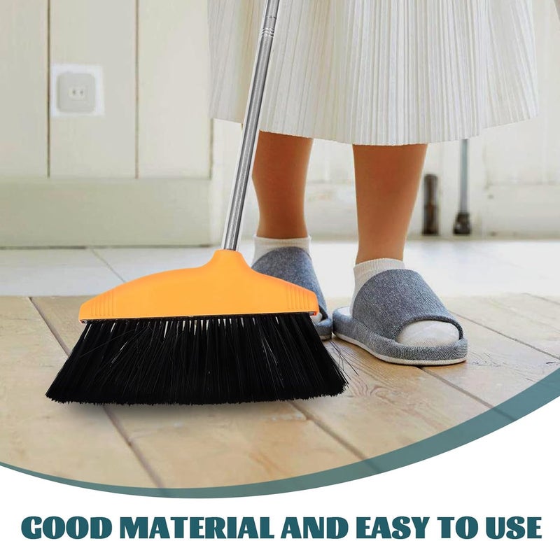 Soft Bristle Indoor Floor Broom with Stainless Steel Handle Non-Stick Hair Dust Sweeping Broom for Home Kitchen Lobby Cleaning for Household Use - Image 5