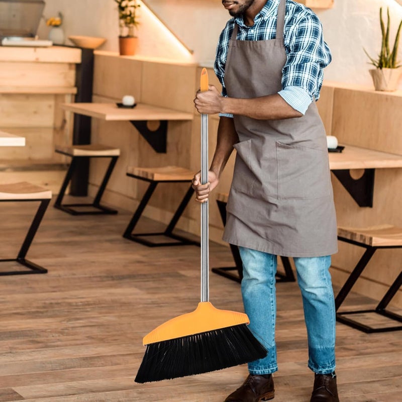 Soft Bristle Indoor Floor Broom with Stainless Steel Handle Non-Stick Hair Dust Sweeping Broom for Home Kitchen Lobby Cleaning for Household Use - Image 2