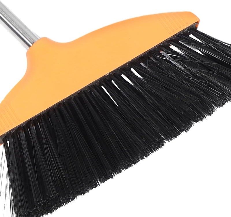 Soft Bristle Indoor Floor Broom with Stainless Steel Handle Non-Stick Hair Dust Sweeping Broom for Home Kitchen Lobby Cleaning for Household Use - Image 1