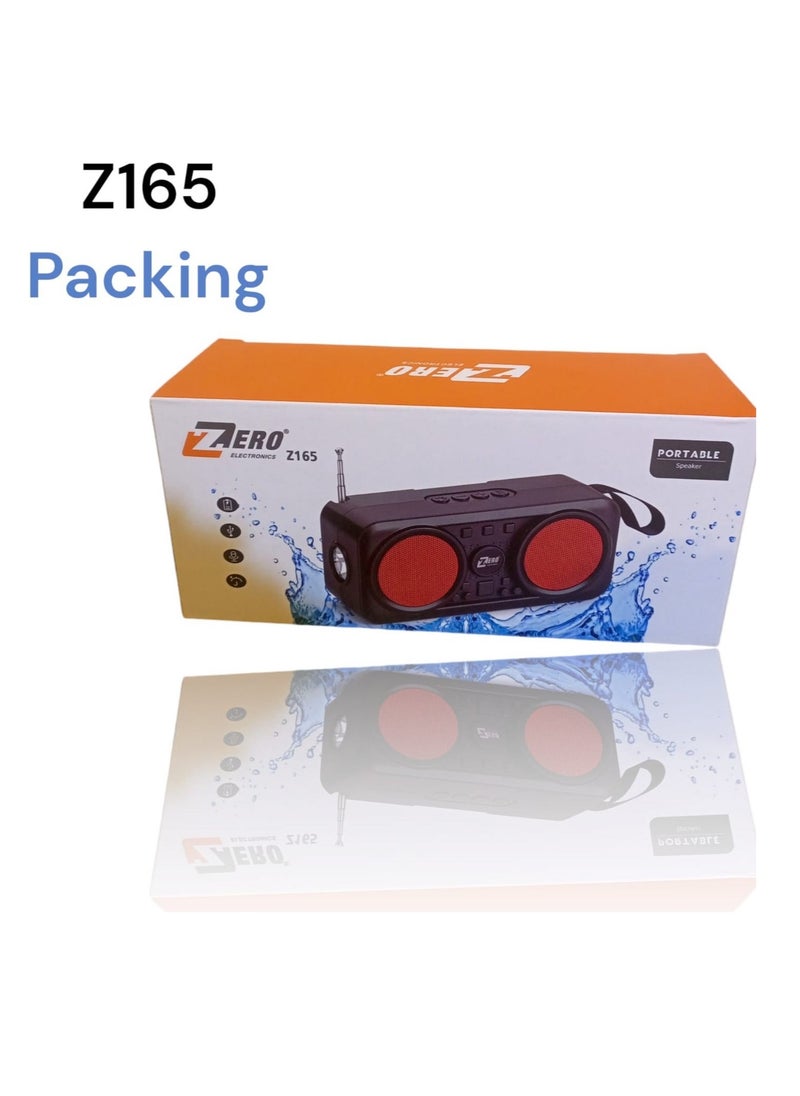 A solar-powered rechargeable radio that supports a flash drive and a memory card and runs on solar energy with a black Z165 flashlight - Black