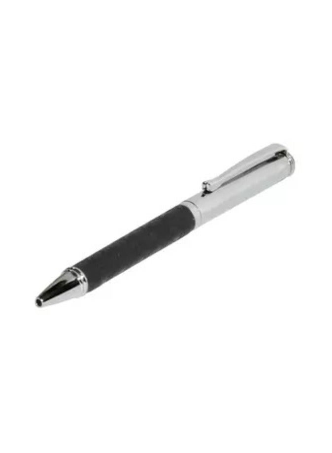 FIS Silver Pens with Embossed Italian PU Wrapper and Gift Box, Black Colour