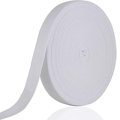 Vivipa 50 Yard Cotton Twill Webbing Ribbon, Soft Natural Herringbone Bias Tape for Sewing DIY Craft (White, 1 Inch) - Image 5