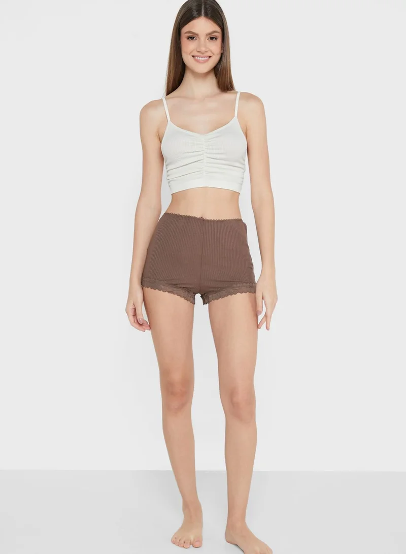 Cotton On Body Rib Lace Pyjama Short