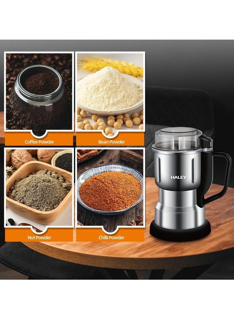 Haley مطحنة قهوة كهربائية متعددة الأغراض - منتج مطبخ ممتاز - ستانلس ستيل - أداة طحن ميل للبذور والتوابل والأعشاب والمكسرات والفاصوليا - Image 4