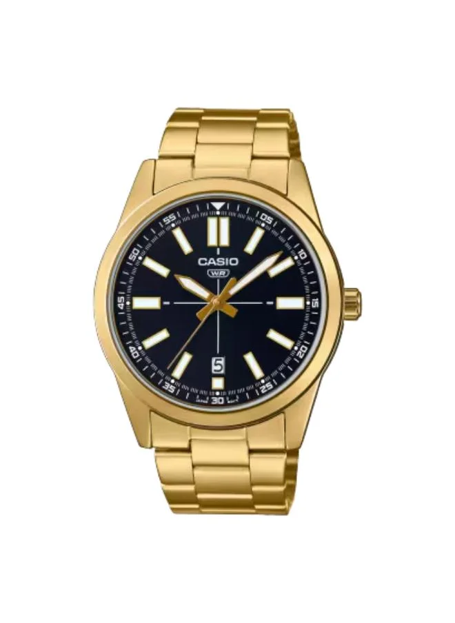 كاسيو Men's Analog Display Watch With Gold Stainless Steel Strap - MTP-VD02G-1EUDF