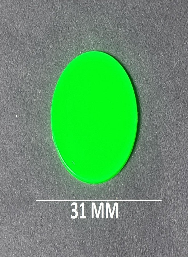 موريل رقائق عملات معدنية بلاستيكية خضراء سادة من موريل، تُستخدم في ألعاب الطاولة، والمطاعم، والمدارس، والمتاجر، والمقاصف، والجامعات، وغيرها | 100 قطعة | 31 مم - Image 2