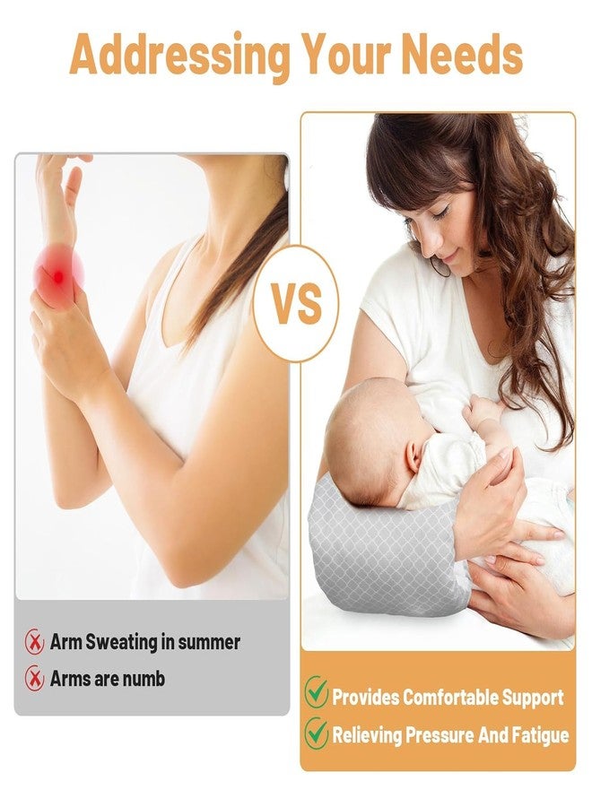 Aakarit Baby Hand Nursing Pillow - Soft Plush Cushion for Baby Feeding, Arm Support & Comfort - Portable & Washable Infant Support | Multicolor | 1 PC - Image 5