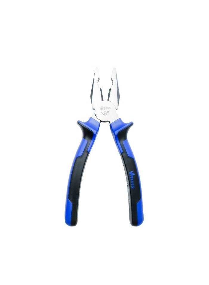 VTOOLS 8 Inch Combination Pliers with Black Polished Finish - Image 2