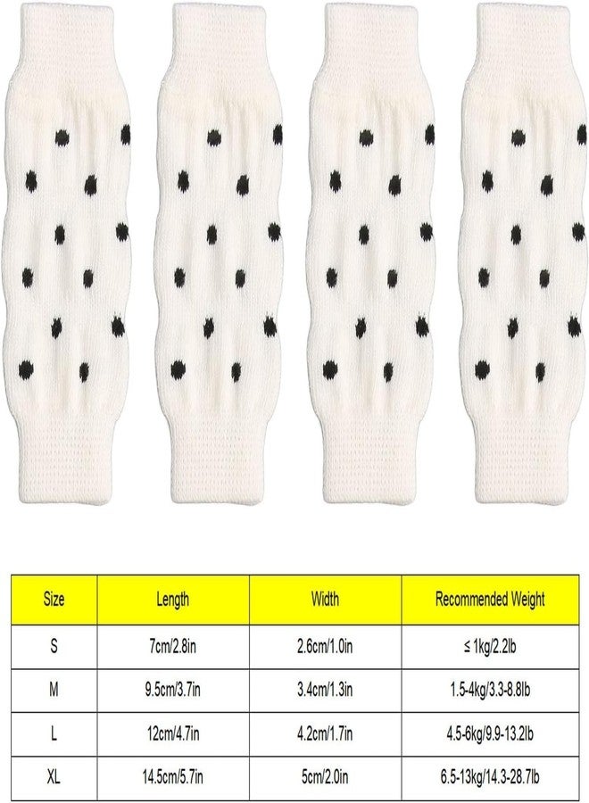 زيروديس واقيات كوع الكلاب من زيروديس، 4 قطع، واقيات مرنة لمفصل ساق الحيوانات الأليفة، أغطية دافئة لمفصل ساق الكلاب، أكمام ساق الحيوانات الأليفة، مدفئات ساق محبوكة للحيوانات الأليفة، لفائف داعمة للساق، واقيات مقاس صغير - Image 3