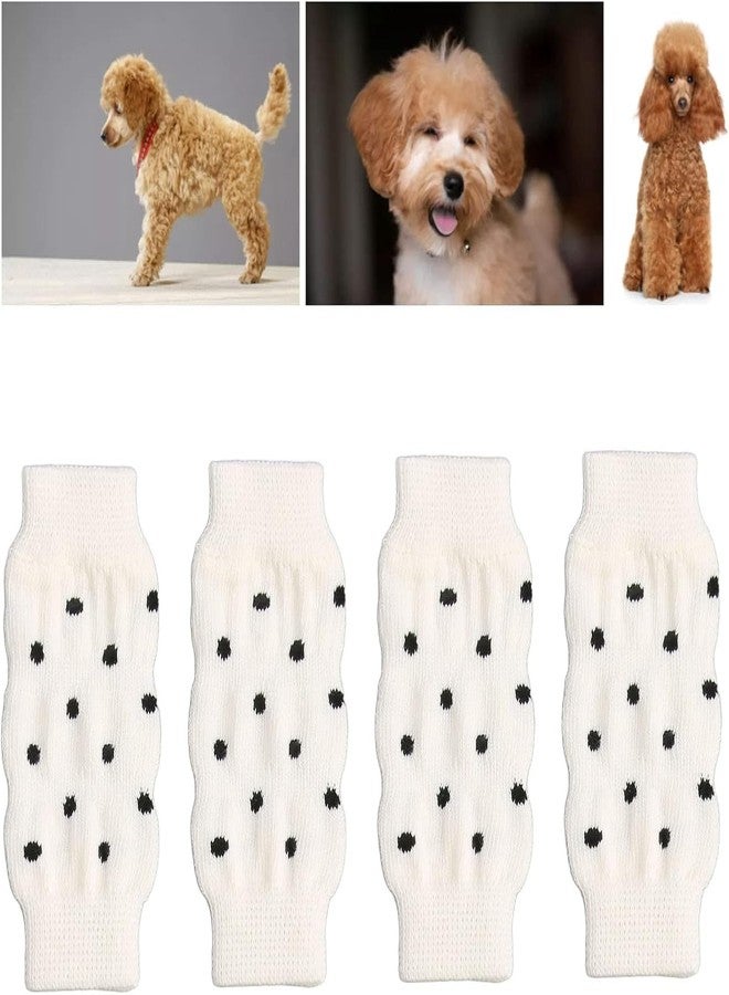 زيروديس واقيات كوع الكلاب من زيروديس، 4 قطع، واقيات مرنة لمفصل ساق الحيوانات الأليفة، أغطية دافئة لمفصل ساق الكلاب، أكمام ساق الحيوانات الأليفة، مدفئات ساق محبوكة للحيوانات الأليفة، لفائف داعمة للساق، واقيات مقاس صغير - Image 2