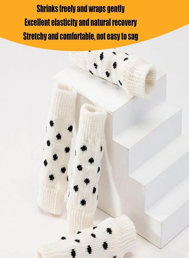 زيروديس واقيات كوع الكلاب من زيروديس، 4 قطع، واقيات مرنة لمفصل ساق الحيوانات الأليفة، أغطية دافئة لمفصل ساق الكلاب، أكمام ساق الحيوانات الأليفة، مدفئات ساق محبوكة للحيوانات الأليفة، لفائف داعمة للساق، واقيات مقاس صغير - Image 4