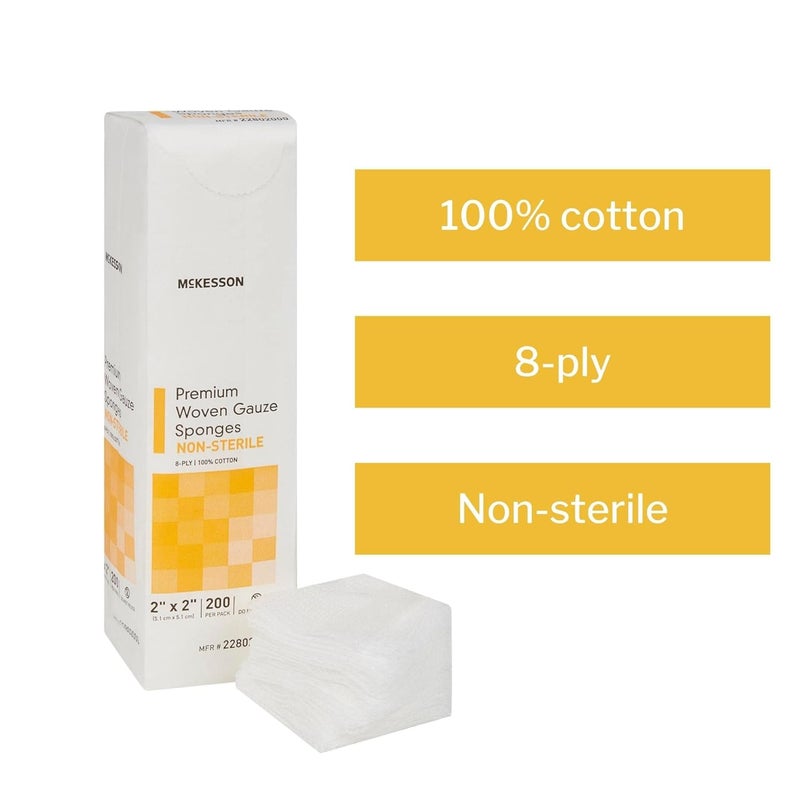 McKesson Gauze 2X2 12Ply Ns 200EaPk - Image 3