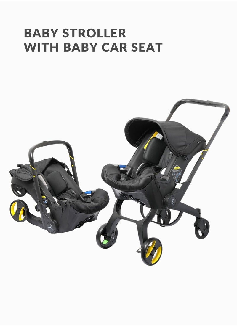 Moms Magic - 4-in-1 Multifunctional Baby Stroller | Foldable & Lightweight Aluminum Alloy Frame | Front & Rear PU Wheels with Brakes | Suitable for Babies 0-36 Months | Push Both Ways - Image 1