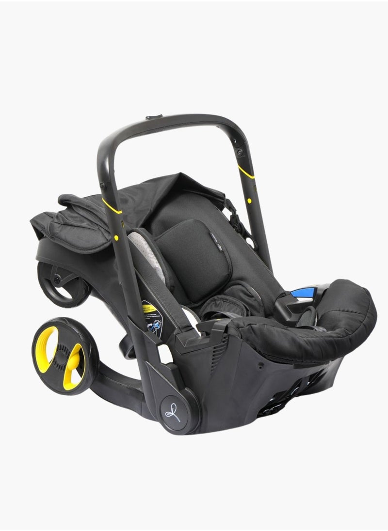 Moms Magic 4-in-1 Multifunctional Baby Stroller | Foldable & Lightweight Aluminum Alloy Frame | Front & Rear PU Wheels with Brakes | Suitable for Babies 0-36 Months | Push Both Ways  - Image 4