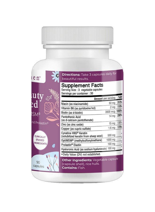 Body Kitchen جمال الجسم الشامل المتقدم، يحتوي على الإيلاستين، الكيراتين، البيوتين وحمض الهيالورونيك، يدعم نمو الشعر، تجديد البشرة، قوة الأظافر، كبسولات نباتية، 90 عد - Image 2