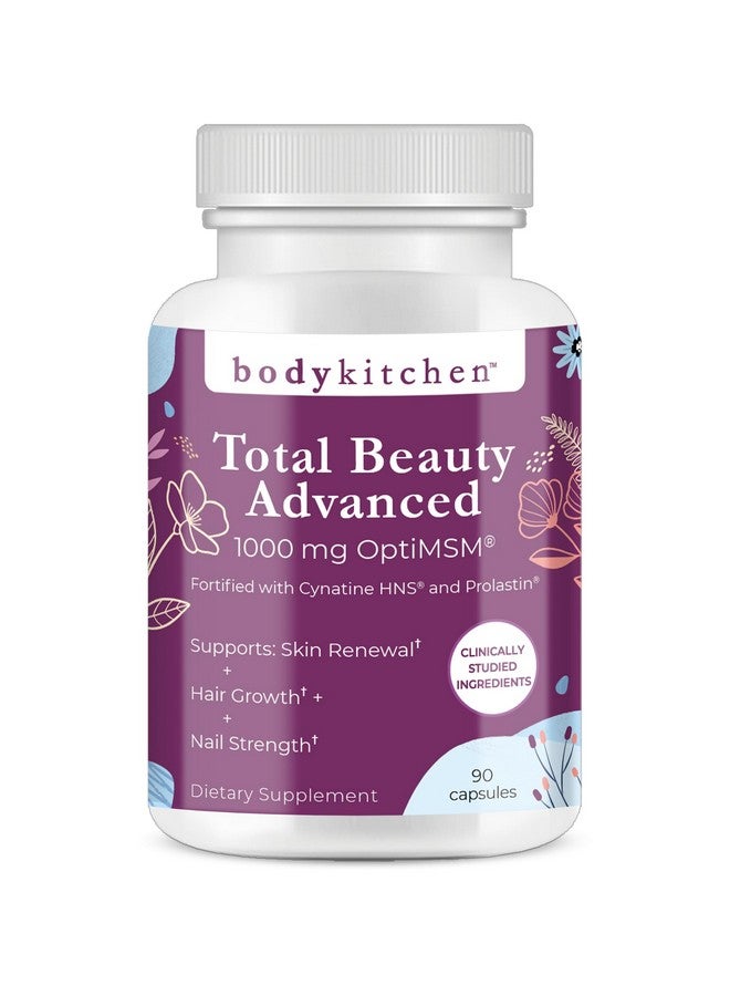 Body Kitchen جمال الجسم الشامل المتقدم، يحتوي على الإيلاستين، الكيراتين، البيوتين وحمض الهيالورونيك، يدعم نمو الشعر، تجديد البشرة، قوة الأظافر، كبسولات نباتية، 90 عد - Image 1