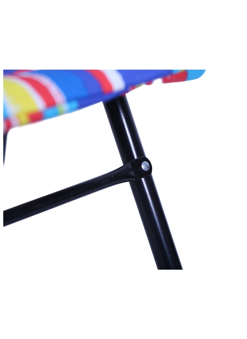 Generic Vibrant Striped Foldable Outdoor Chair - Perfect for Gardens & Trips  - Image 5
