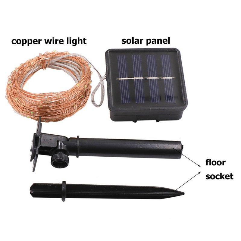 Solar String Lights Outdoor Short Fairy Flashing Firefly Lights 16 Feet 50 LEDs For Outdoor Garden And Backyard Decoration, Multi-Color - Image 5