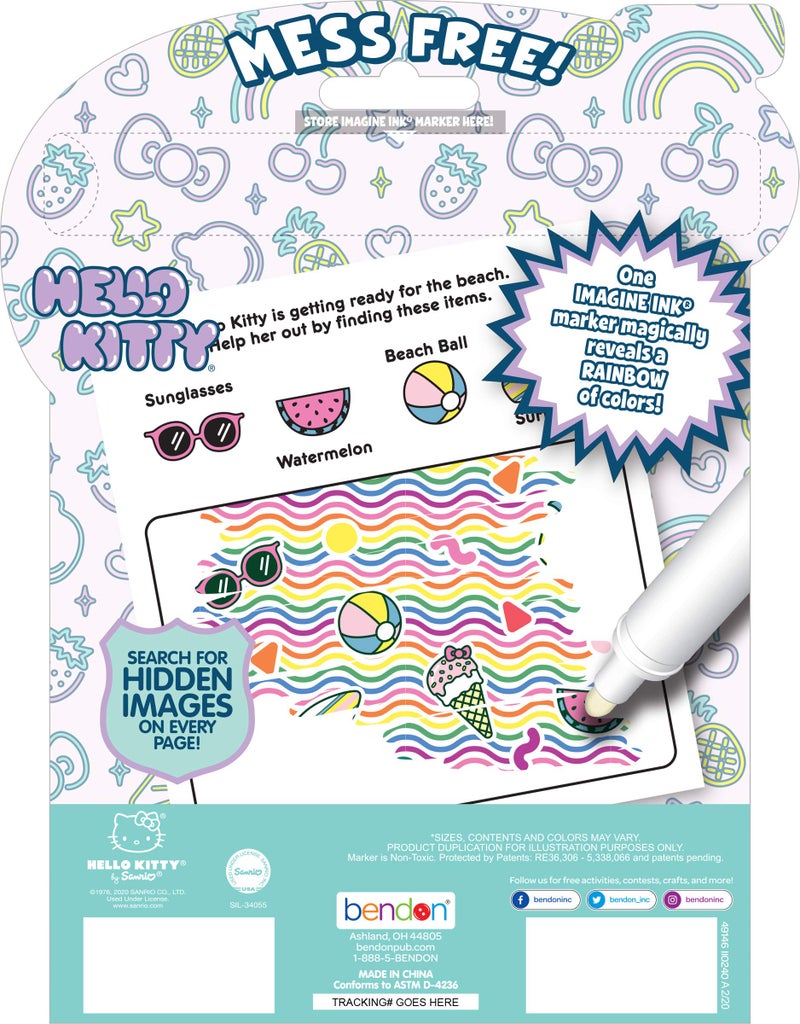 Bendon Hello Kitty 20-Page Imagine Ink with Mess Free Marker 49146 - Image 3