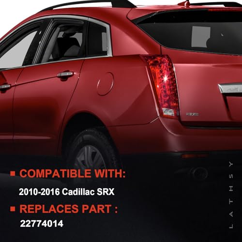 Lathsy Tail Light Assembly Compatible with 2010-2016 Cadillac SRX Left Driver Side Taillight LED Rear Brake Lamp Replace 22774015 - Image 2