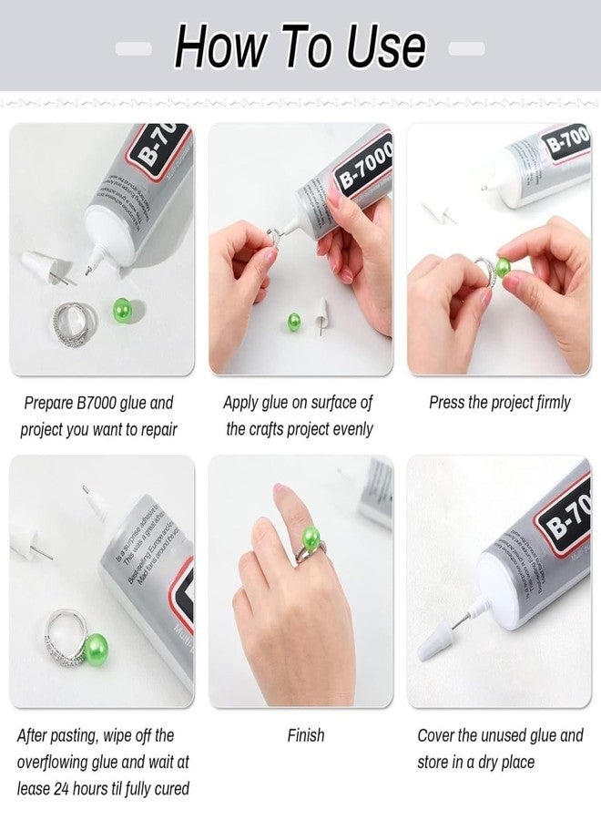 ULTRINA غراء لاصق متعدد الأغراض ULTRINA B-7000 - مانع تسرب قوي وشفاف ومقاوم للماء للمجوهرات والأقمشة والأحذية وإصلاح شاشات الهواتف المحمولة والزجاج والمعادن والأحجار والأعمال اليدوية (50 مل) - Image 4