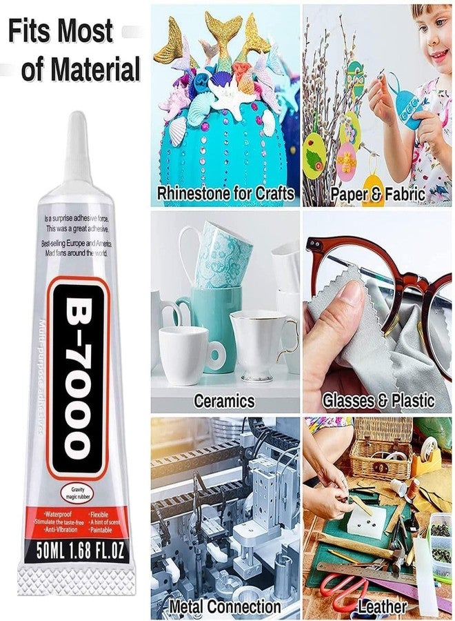 ULTRINA غراء لاصق متعدد الأغراض ULTRINA B-7000 - مانع تسرب قوي وشفاف ومقاوم للماء للمجوهرات والأقمشة والأحذية وإصلاح شاشات الهواتف المحمولة والزجاج والمعادن والأحجار والأعمال اليدوية (50 مل) - Image 3