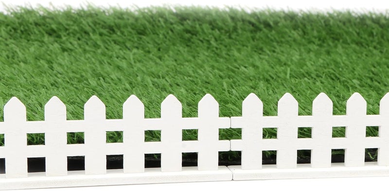 Cutemini Dollhouse Fairy Garden Fence 8PCS Miniature Wood Fences Dollhouse Village Landscape Accessories Wooden Decorative White Picket Landscap Fence (White) - Image 5