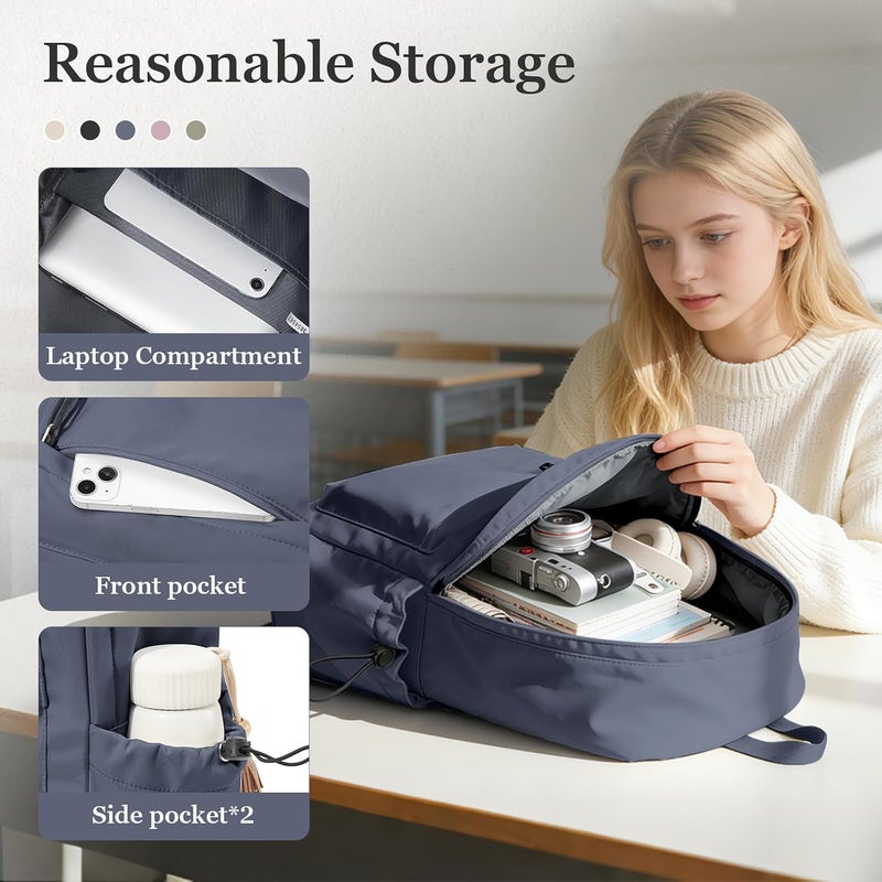 WEPOET Middle School Backpack for Teen Girls - Cute College Rucksack for Women, High School Bag, Casual Daypack - Image 3