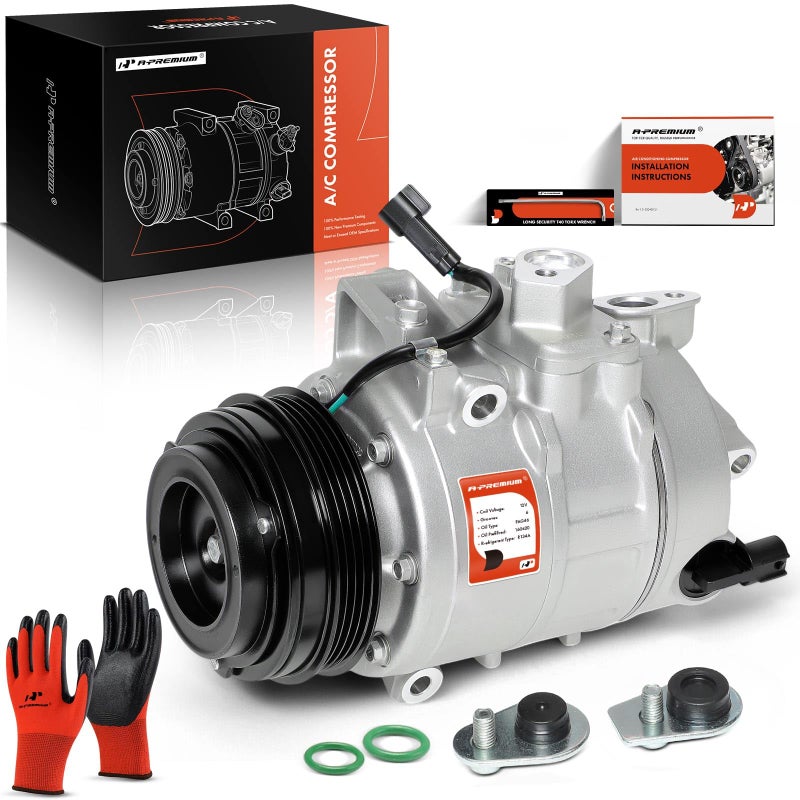 A-Premium APremium Air Conditioner AC Compressor with Clutch Compatible with Ford Fusion 20L 20132020 Edge 20162018 Lincoln MKZ 20L 20132018