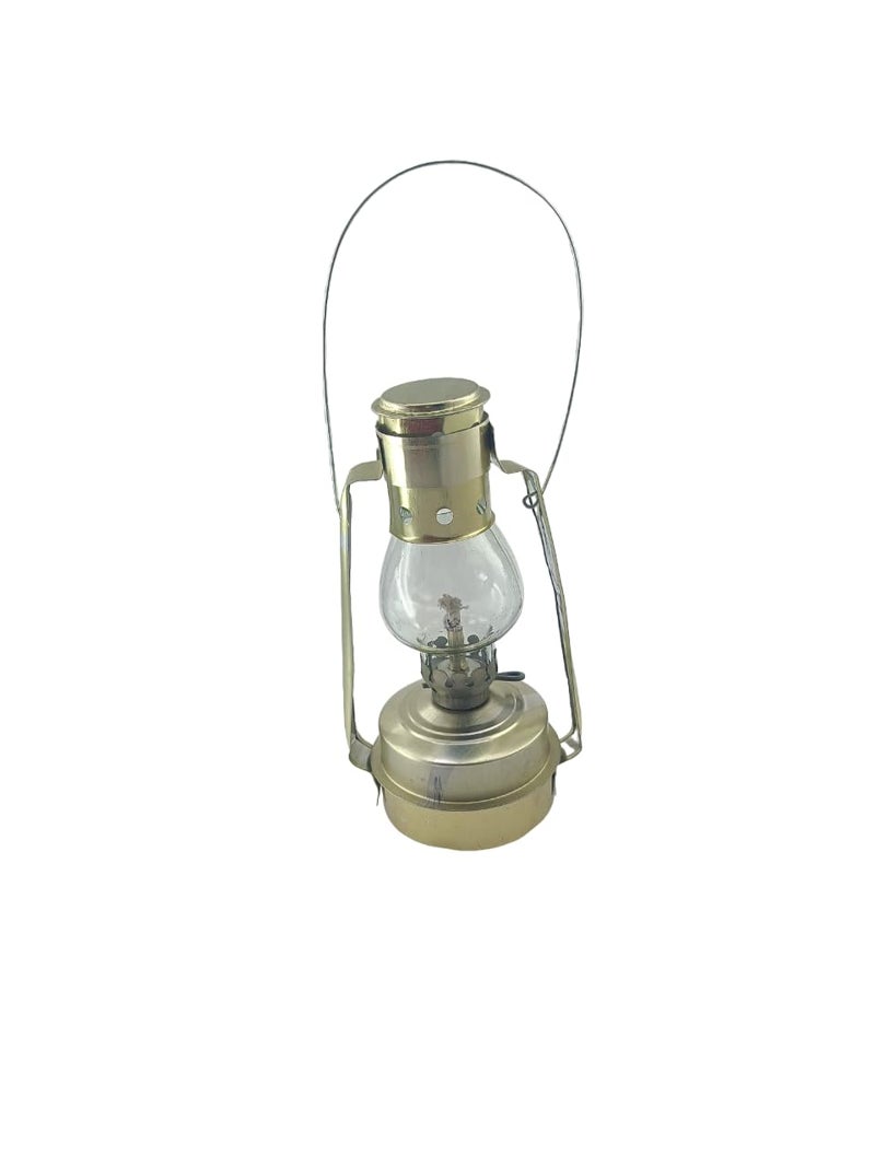 advancedestore Desi Kerosene Hurricane Lantern Glass Lamp/ This lal Tain is Also use in Oil Also. Outdoor Camping Light Oil Burning Hanging Lantern(7.5 inches)- Pack of 1 - Image 2