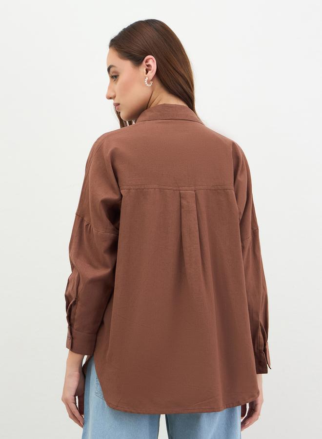 ستايلي بلوزة طويلة بتفاصيل مُطرّزة - Image 5