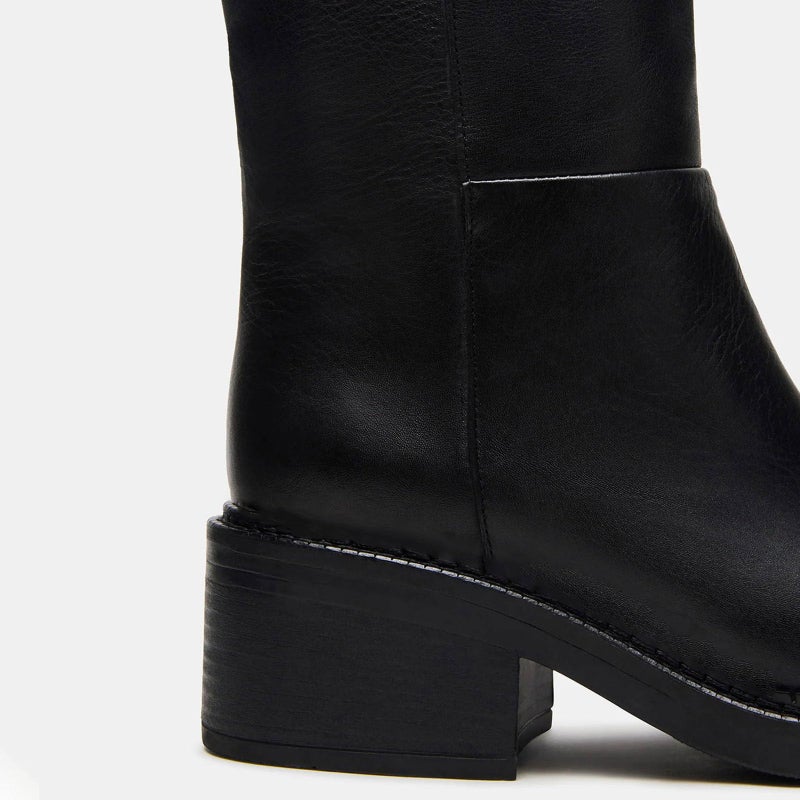 MICIFA Women's Knee High Boots Round Toe Chunky Block Heel Long Campus Boots for Women Comfortable Low Heel Shoes Black - Image 5