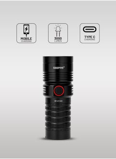 GEEPAS Waterproof LED Flashlight with Power Bank| Aluminum Housing with 25W High Power LED| 15 Hours Working Time with Power Reminder| Overcharge and Discharge Protection| Compact and Portable Design Perfect  - Image 1