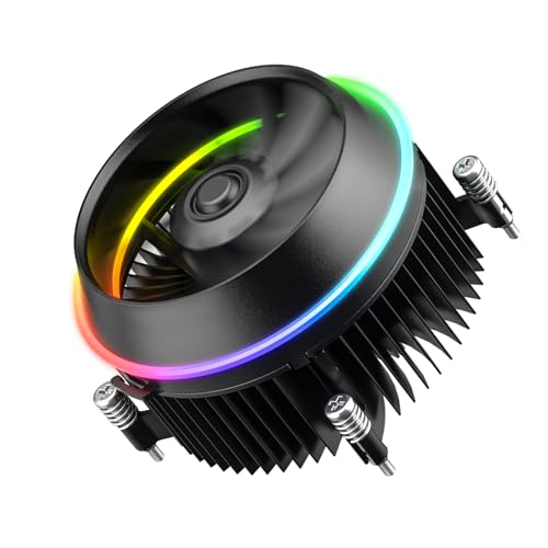 Vetroo Eclipse Low-Profile ARGB CPU Cooler, 90mm 4-Pin PWM Fan, Premium Aluminum Fins, 95W TDP Air Cooling for Intel LGA 1851 & 1700 Only - Image 1