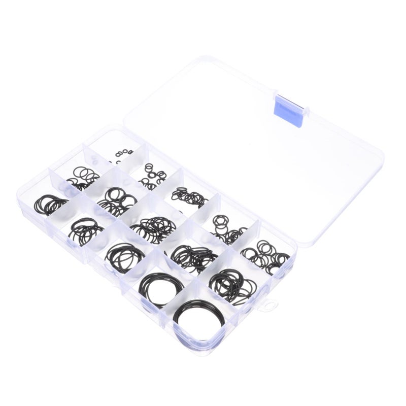Oil Resistant Rubber Rings 200 Pcs for Outdoor Faucet Repair and Pressure Washer Gasket in Transparent Storage Box - Image 2