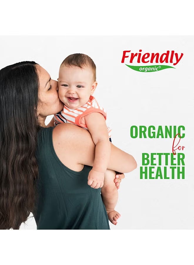 فريندلي_أورغانيك فريندلي أورجانيك (Friendly Organic) شامبو وغسول رغوي للجسم للأطفال (2 في 1) - عبوة 400 مل - أساسي لصحة البشرة - يحمي البشرة الحساسة - خالٍ تماماً من كبريتات لوريل الصوديوم (SLS) وكبريتات لوريث الصوديوم (SLES) والبارابين - عضوي بالكامل. - Image 2