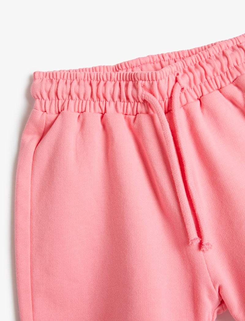 Koton | Solid Drawstring Waist Shorts - Image 3
