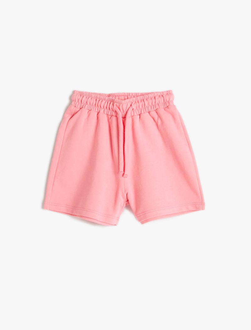 Koton | Solid Drawstring Waist Shorts - Image 1