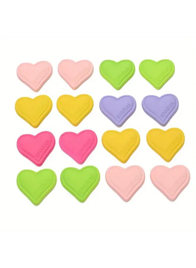 Purple Acrylic Heart Shaped Good Luck Stickers for DIY Crafts and Home Decor - Image 5
