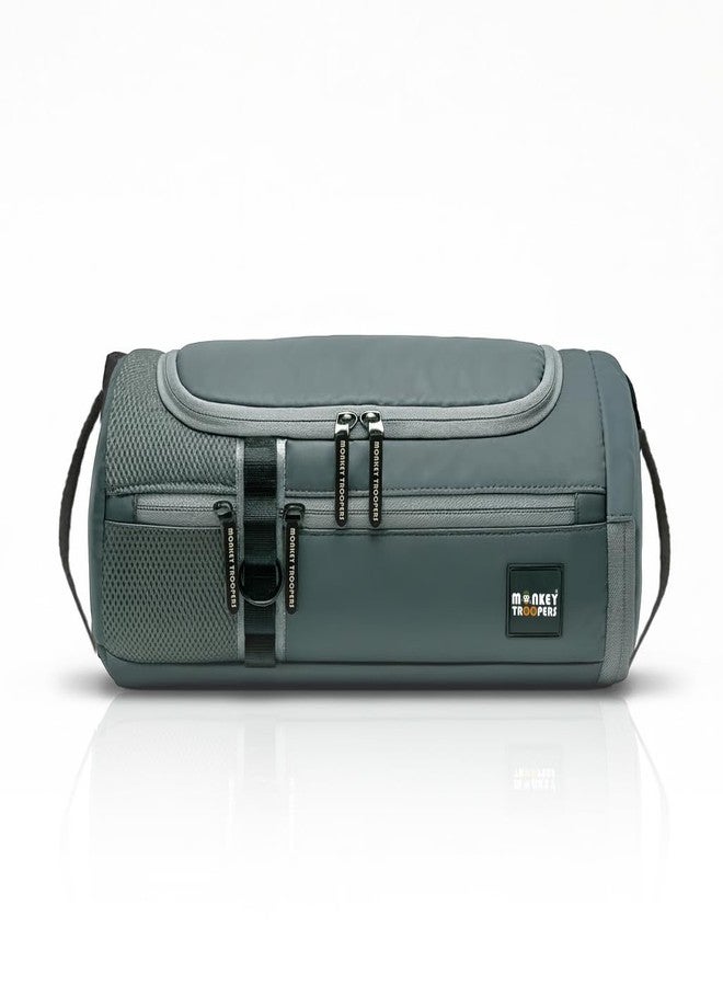 MONKEY TROOPERS Pumppack Gym Duffle - Water-Resistant, Travel/Gym, Quick Access & Zippered Pockets, 30L Capacity (Grey) - Image 1