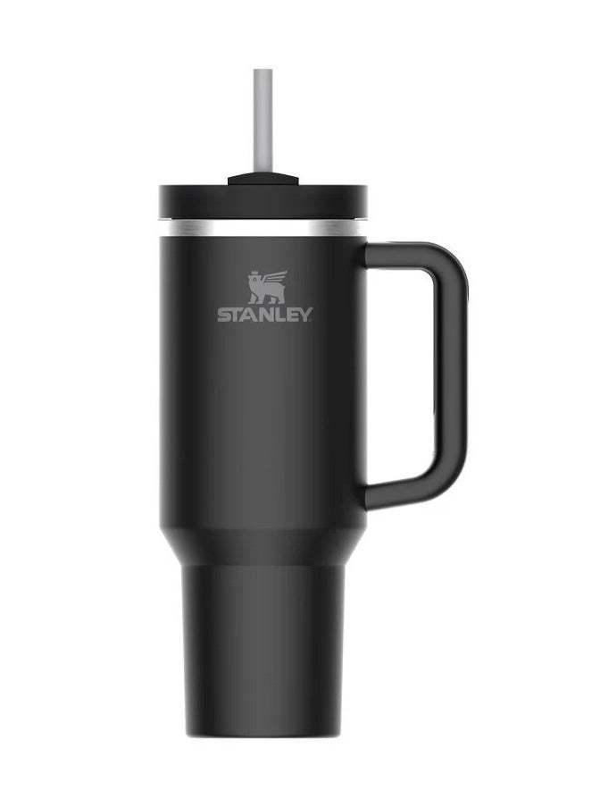 Stanley Quencher H2.0 FlowState Vacuum Insulated Tumbler – 40oz Black Stainless Steel Travel Mug with Leakproof Lid & Reusable Straw – Double-Walled Thermal Insulation – Keeps Drinks Hot for 7 Hours & Cold for 24 Hours – Durable, BPA-Free, Portable & Ideal for Coffee, Water, Smoothies, Iced Tea & On-the-Go Hydration - Image 2