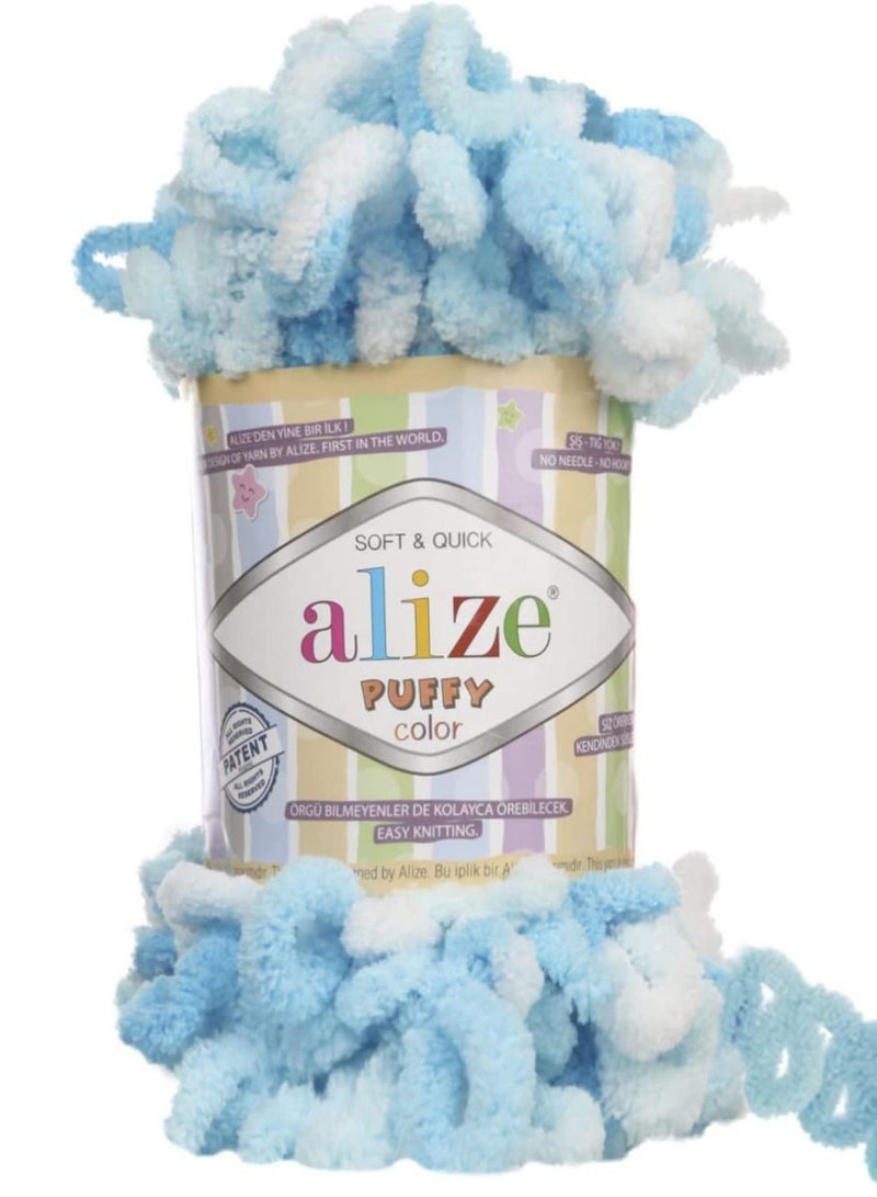 ALIZE PUFFY HAND KNITTING YARN COLOR NO.5924 (PACK OF 3PCS) - Image 2