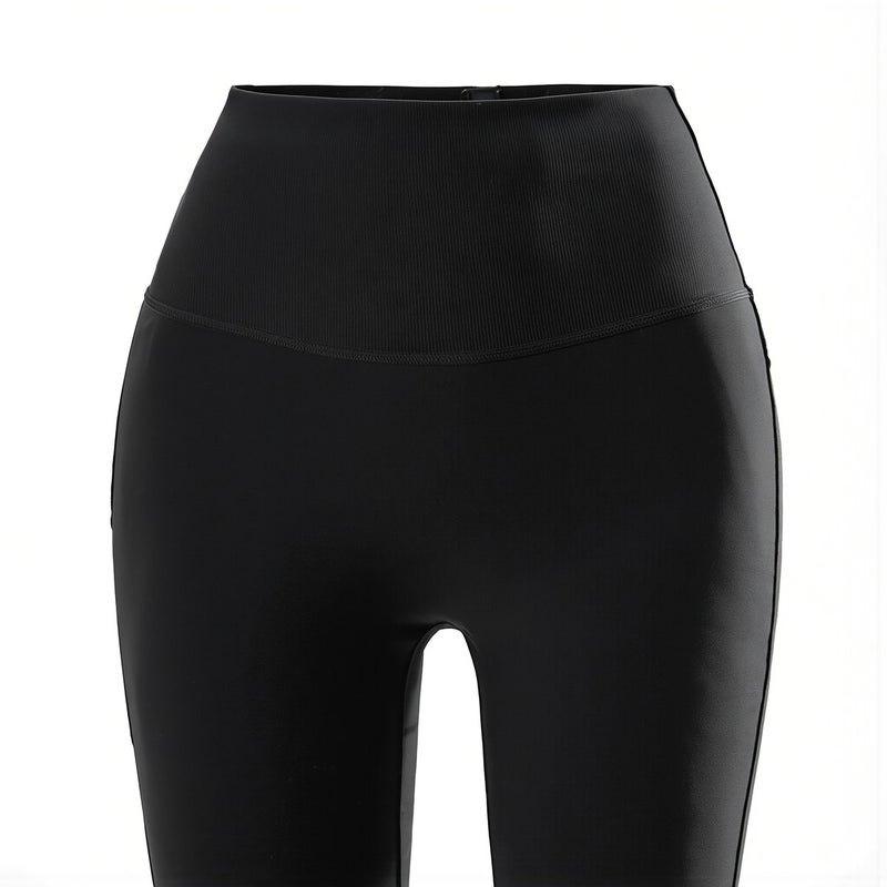 Inclusive Fit Flare Shark Leggings Curvy Friendly High Waist M Black - Image 5