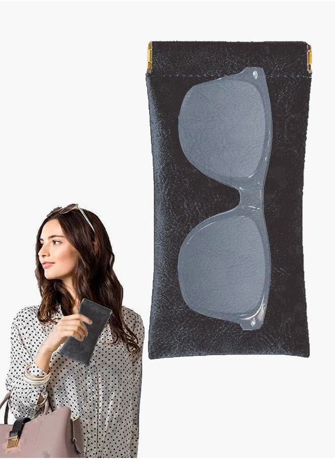 WooFree Self Rebound Opening Eyeglass Sunglasses Storage Bag Black  - Image 1